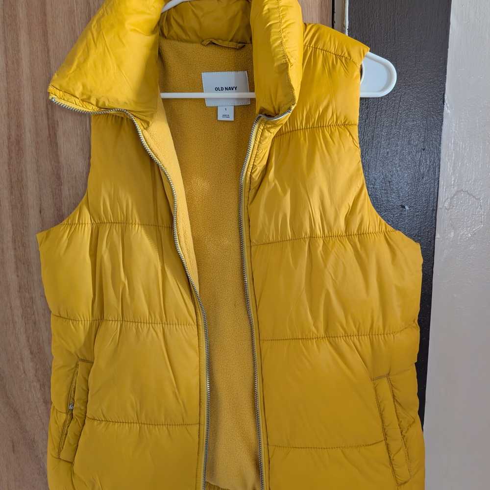 Old Navy Yellow Puffer Vest